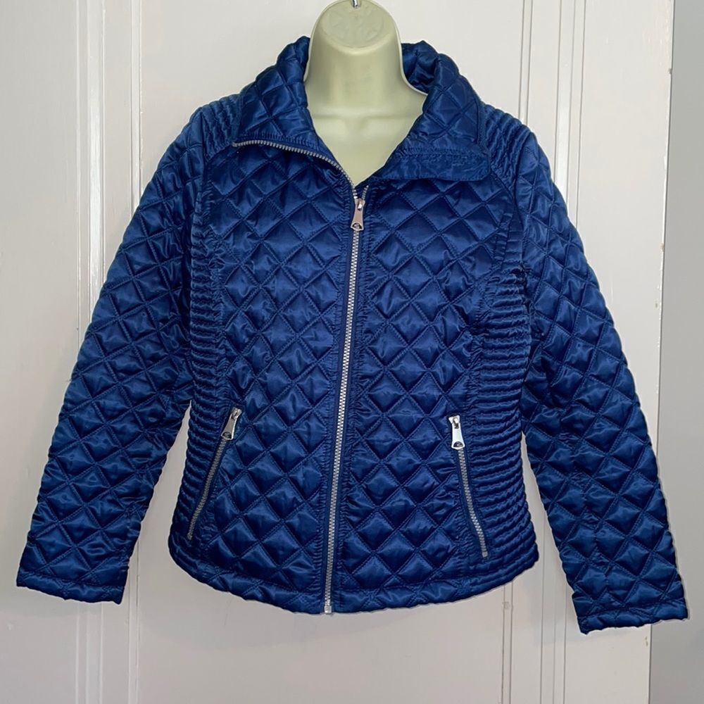 Marc New York Andrew‎ Marc navy blue quilted cropped puffer coat